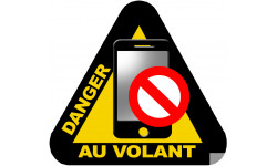 Smartphone - Danger au volant - 5x4.6cm - Sticker/autocollant