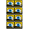 camping-caristes vigilants - 8 stickers 5cm - Sticker/autocollant