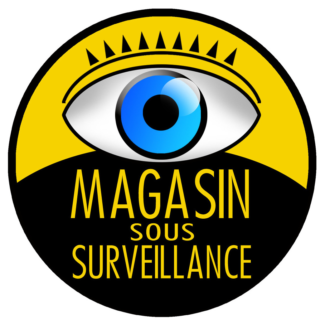Magasin sous surveillance - 10x10cm - Sticker/autocollant