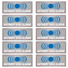 bâtiment sous protection - 10 stickers de 7x2.5cm - Sticker/autocollant