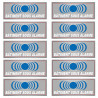 bâtiment sous protection - 10 stickers de 7x2.5cm - Sticker/autocollant