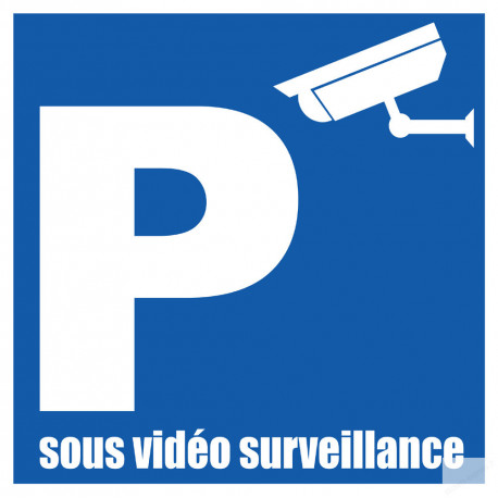 Parking sous vidéo surveillance - 20x20cm - Sticker/autocollant