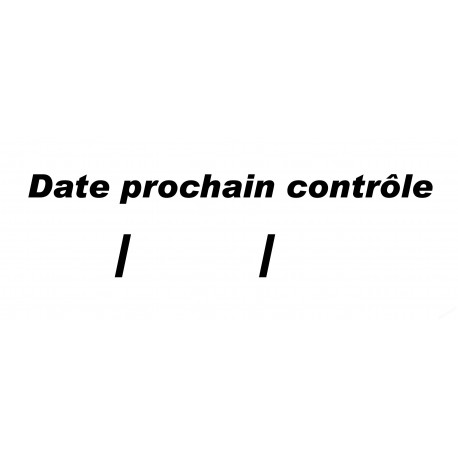 date prochain contrôle - 15x6cm - Sticker/autocollant