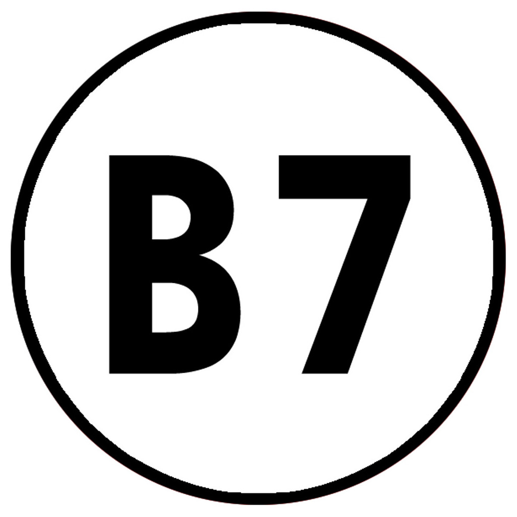 B7 - 20x20cm - Sticker/autocollant