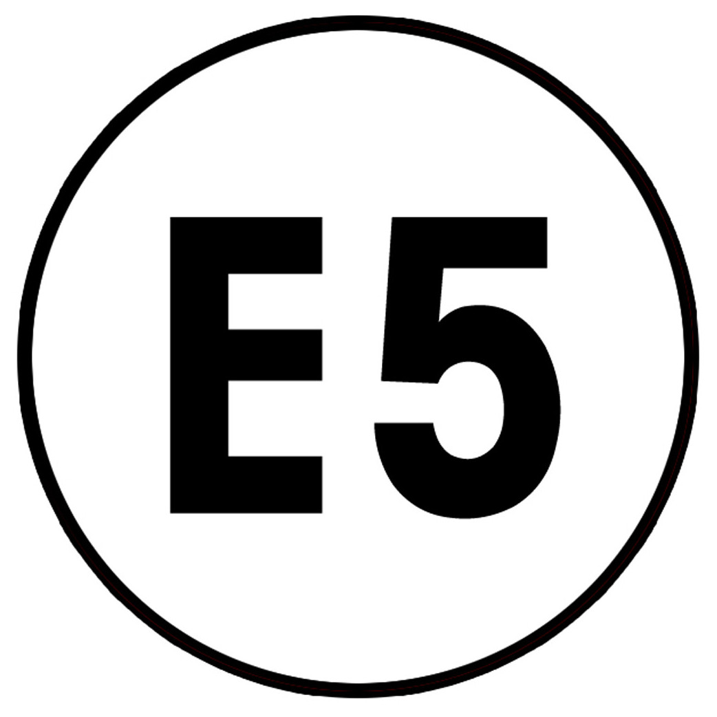 E5 - 5x5cm - Sticker/autocollant