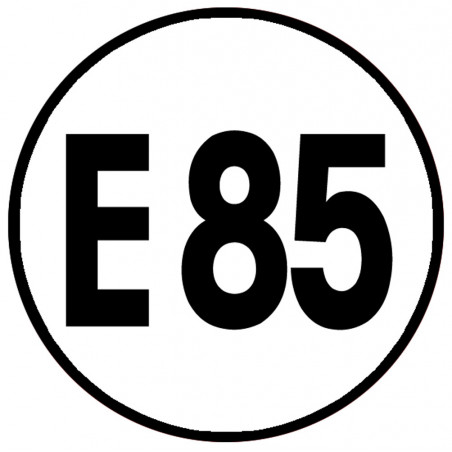 E85 - 15x15cm - Sticker/autocollant