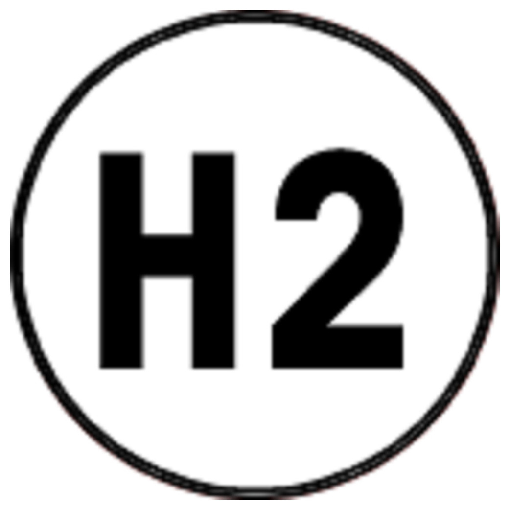 H2 - 20x20cm - Sticker/autocollant