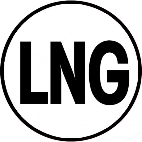LNG - 15x15cm - Sticker/autocollant