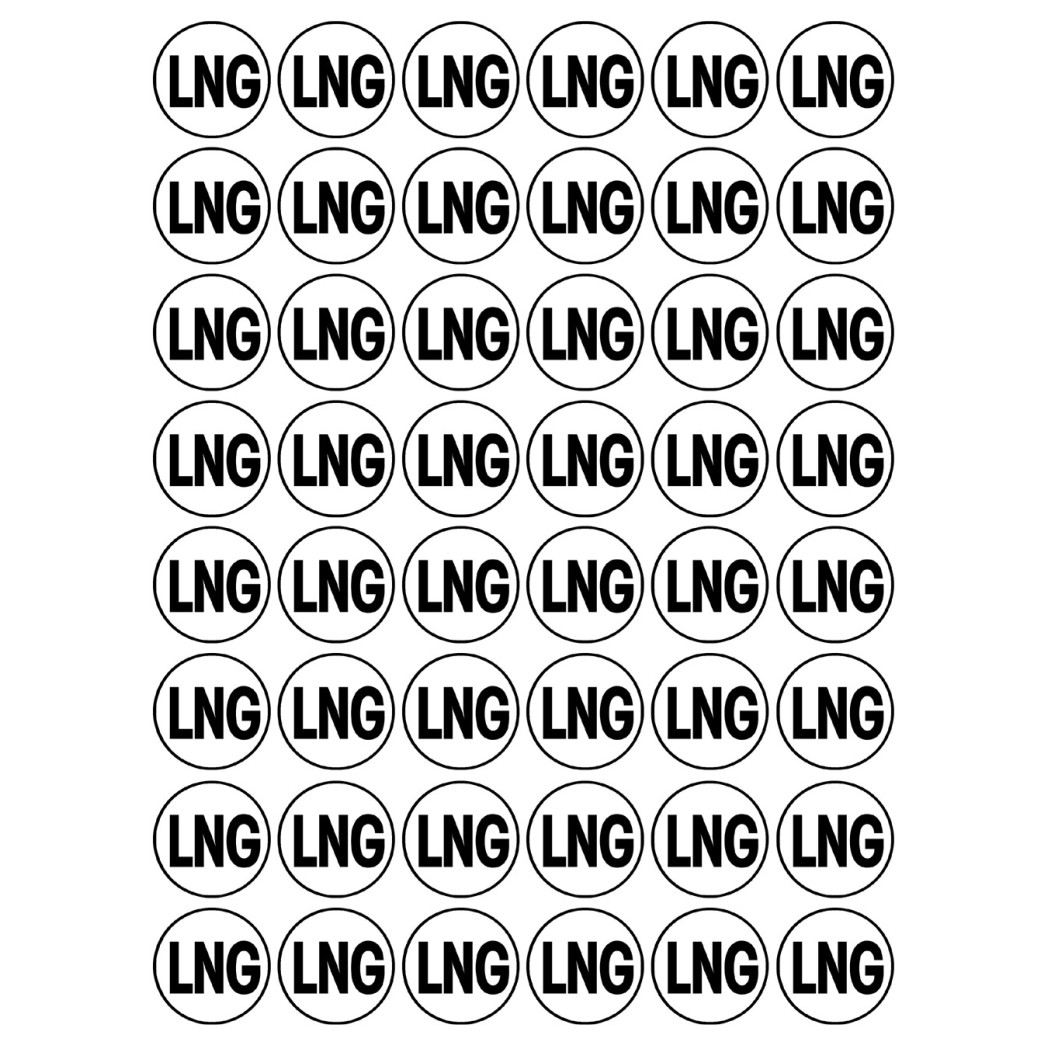 Série LNG - 48 stickers de 2.8cm - Sticker/autocollant