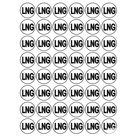 Série LNG - 48 stickers de 2.8cm - Sticker/autocollant