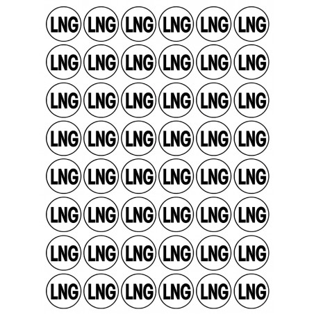 Série LNG - 48 stickers de 2.8cm - Sticker/autocollant