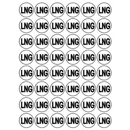 Série LNG - 48 stickers de 2.8cm - Sticker/autocollant