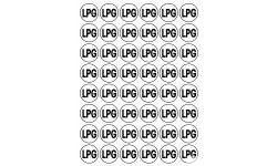 Série LPG - 48 stickers de 2,8cm - Sticker/autocollant