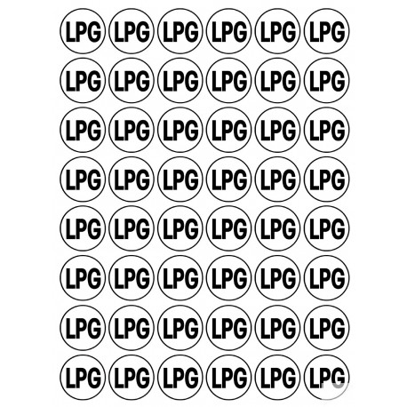 Série LPG - 48 stickers de 2,8cm - Sticker/autocollant