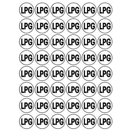 Série LPG - 48 stickers de 2,8cm - Sticker/autocollant