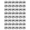 Série LPG - 48 stickers de 2,8cm - Sticker/autocollant