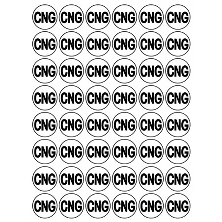 Série CNG - 48 stickers de 2.8cm - Sticker/autocollant