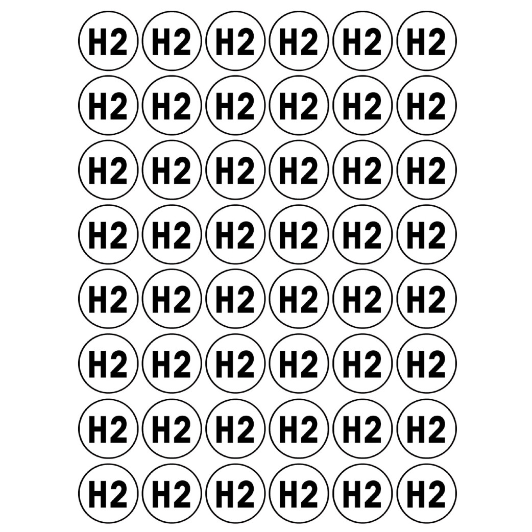 Série H2 - 48 stickers de 2.8cm - Sticker/autocollant