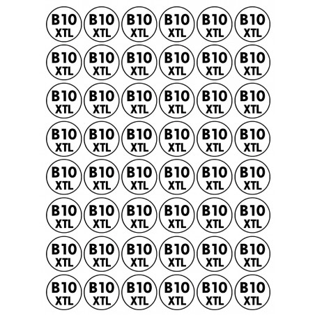 Série B10 - XTL - 48 stickers de 2.8cm - Sticker/autocollant