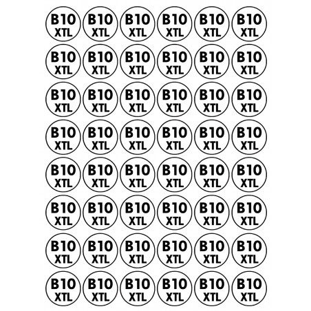 Série B10 - XTL - 48 stickers de 2.8cm - Sticker/autocollant