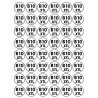 Série B10 - XTL - 48 stickers de 2.8cm - Sticker/autocollant