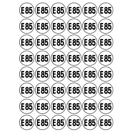 Série E85 - 48 stickers de 2.8cm - Sticker/autocollant