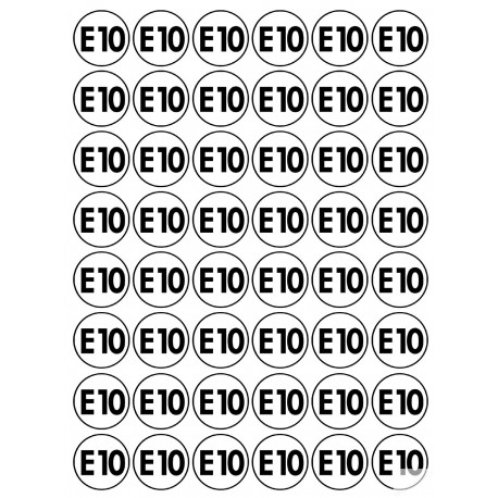 Série E10 - 48 stickers de 2.8cm - Sticker/autocollant