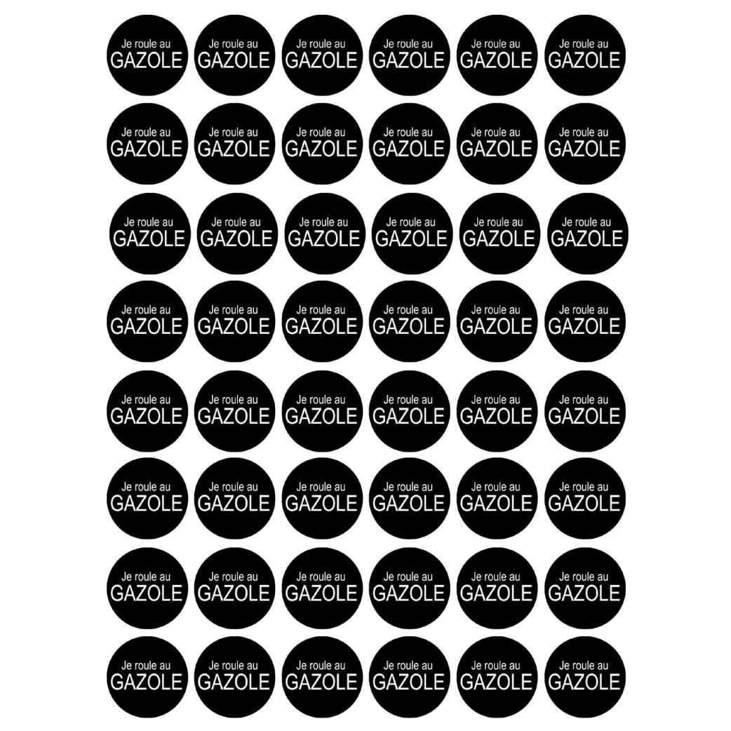 Série PRO GAZOLE - 48 stickers de 2.8cm - Sticker/autocollant