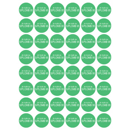 Série PRO SANS PLOMB 95 - 48 stickers de 2.8cm - Sticker/autocollant