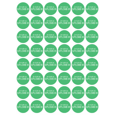 Série PRO SANS PLOMB 95 - 48 stickers de 2.8cm - Sticker/autocollant