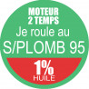 SANS PLOMB 95 - mélange 1 de 10cm - Sticker/autocollant