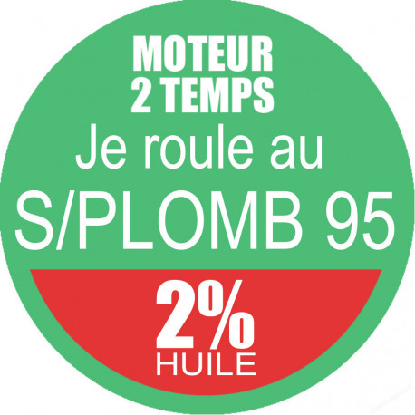 SANS PLOMB 95 - mélange 2 de 5cm - Sticker/autocollant