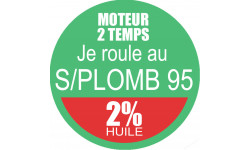 SANS PLOMB 95 - mélange 2 de 10cm - Sticker/autocollant