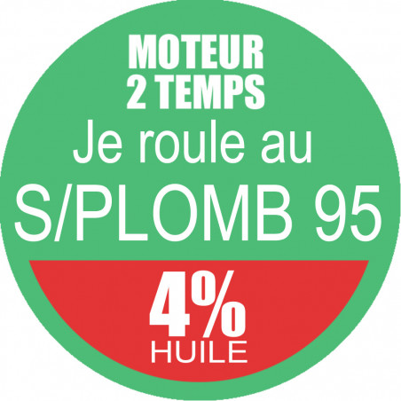 SANS PLOMB 95 - mélange 4 de 10cm - Sticker/autocollant