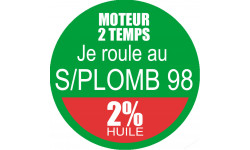 SANS PLOMB 98 - mélange 2 de 15cm - Sticker/autocollant