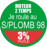 SANS PLOMB 98 - mélange 3 de 10cm - Sticker/autocollant