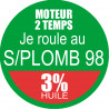 SANS PLOMB 98 - mélange 3 de 15cm - Sticker/autocollant