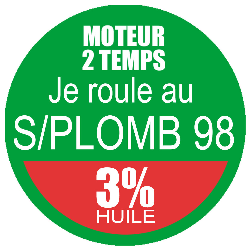 SANS PLOMB 98 - mélange 3 de 20cm - Sticker/autocollant