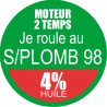 SANS PLOMB 98 - mélange 4 de 15cm - Sticker/autocollant