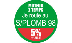 SANS PLOMB 98 - mélange 5 de 10cm - Sticker/autocollant