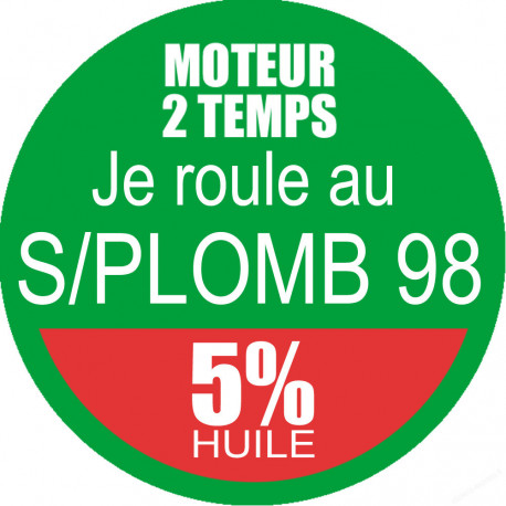 SANS PLOMB 98 - mélange 5 de 10cm - Sticker/autocollant