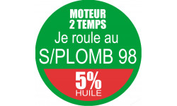 SANS PLOMB 98 - mélange 5 de 15cm - Sticker/autocollant