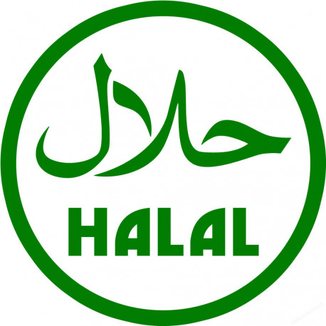 produit Halal - 15x15cm - Sticker/autocollant