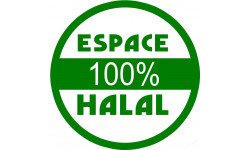 Halal 100 pourcent - 5x5cm - Sticker/autocollant