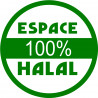 Halal 100 pourcent - 5x5cm - Sticker/autocollant