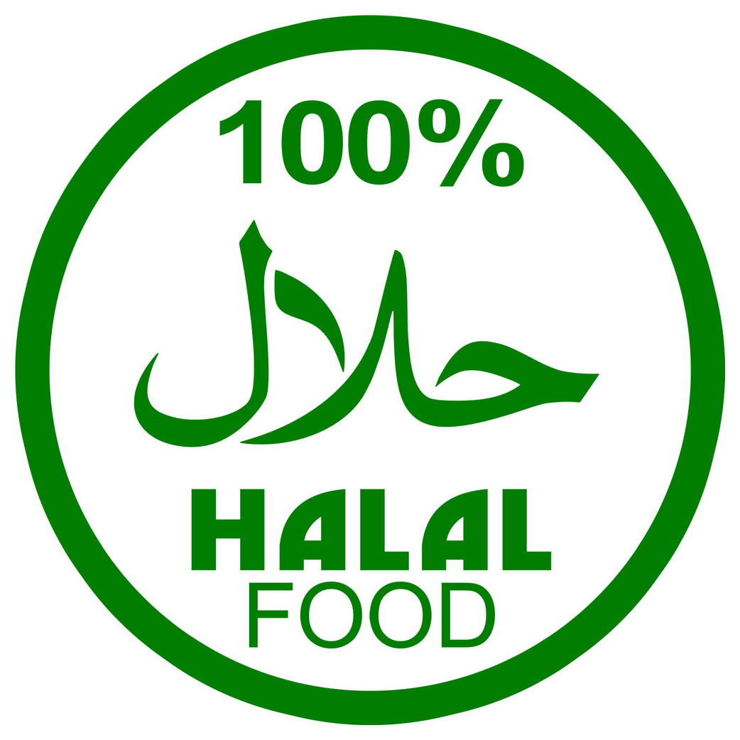 Halal food - 5x5cm - Sticker/autocollant