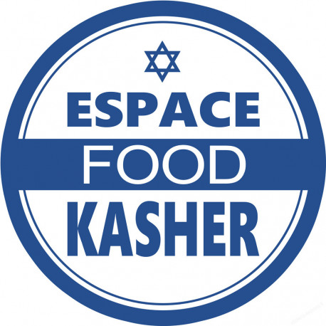 Kasher food - 10x10cm - Sticker/autocollant