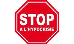 hypocrisie STOP - 5x5cm - Sticker/autocollant