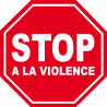 stop à la violence - 5x5cm - Sticker/autocollant