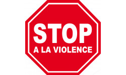 stop à la violence - 20x20cm - Sticker/autocollant